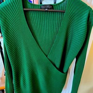 Eloquii Ribbed Wrap Sweater Sz 14/16